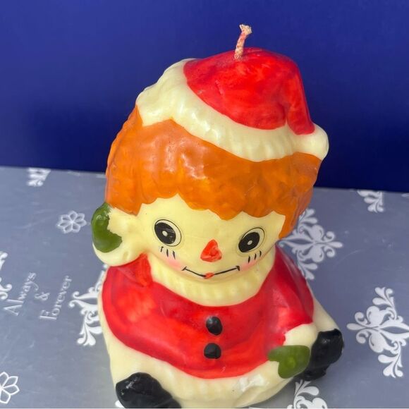 Vintage 5.5” Raggedy Ann Christmas Candle Never burned - Picture 2 of 9